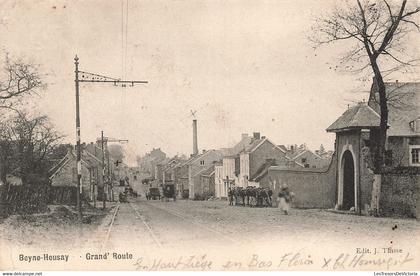 Belgique - Beyne Heusay - Grand'route - Edit. J. Thisse - Animé - Oblitéré Saignes 1907 - Carte Postale Anciene