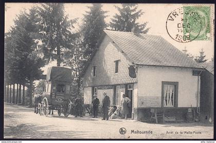 +++ CPA - MALTOURNEE - Bièvre - Cachet Vresse 1909 - Arrêt de la Malle Poste - RR !  //