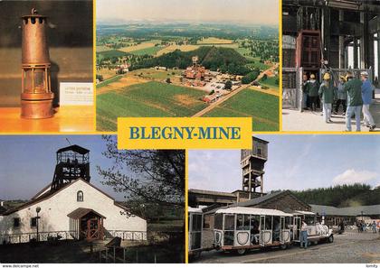 Belgique Blegny Mine carte 5 vues mines mineur petit train CPM