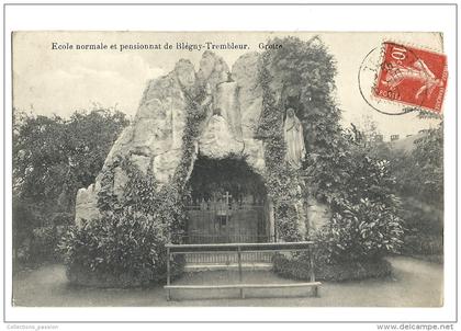 cp, Belgique, Blégny-Trembleur, Ecole Normale et Pensionnat, Grotte, voyagée 1907