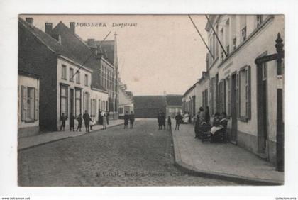 2 oude postkaarten BORSBEEK Dorpstraat Antwerpschestraat  Antwerpsestraat