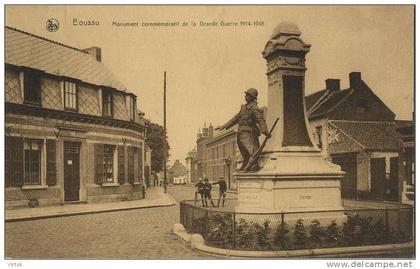Boussu : Monument commémoratif de la grand guerre 1914-1918 ( ecrit 1932 avec timbre )