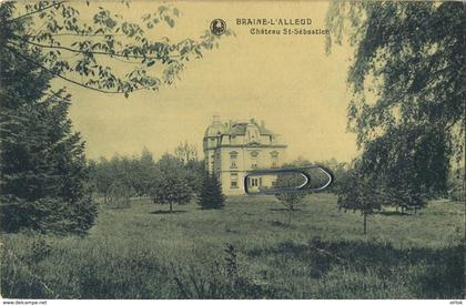 Braine- L'Alleud :  chateau St Sébastien (  ecrit 1928 avec timbre )