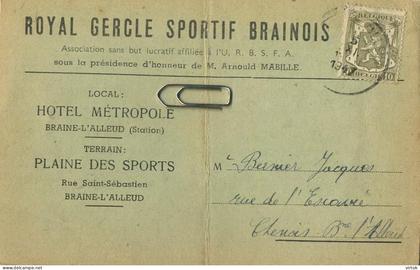 Braine- L'Alleud :   Royal cercle sportif Brainos  (  football terrain )   see scans