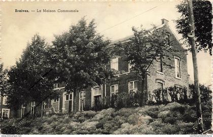 BELGIQUE - Braives - Vue sur la maison communale - Carte postale ancienne