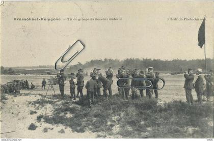 Brasschaat :   ( militaria )   Tir  (  geschreven 1909 met zegel )