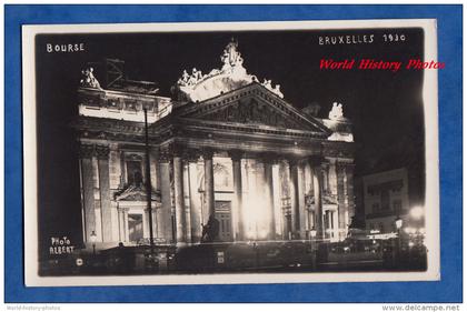 CPA photo - BRUXELLES - La Bourse la nuit - 1930 - Photographie Albert