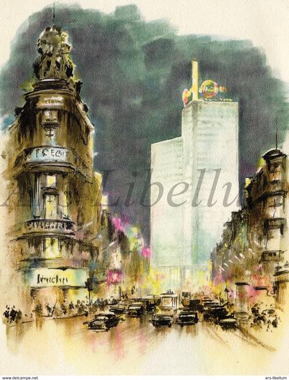 Large card / Bruxelles / centre international / d'apres aquarelle de Wolfgang Tritt / printed in Belgium / unused