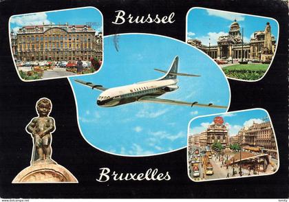 Belgique Bruxelles avion caravelle Sabena CPSM GF