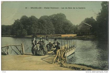 Bruxelles : Chalet Robinson   ( ecrit 1908 avec timbre )
