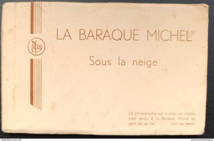 Carnet de cartes postales anciennes complet - Belgique - La baraque michel sous la neige