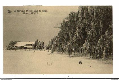 CPA-Carte postale-BELGIQUE-  Baraque Michel sous la neige-1925-26 VMO15466