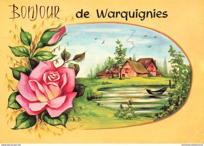 BELGIQUE - Colfontaine - Bonjour de Warquignies - Tableau - Village - étang - Carte postale