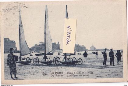 De Panne  - La Panne :  zeilwagens - chars a voile   1935