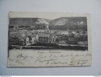 ENGIS Panorama Cahet Poste Engis et Namur Station Arrivée CP PK Belgique Carte Postale Post Kaart Postcard