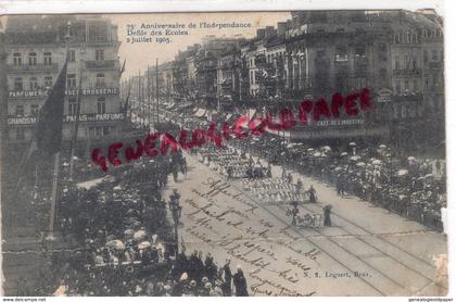 BRLGIQUE - BRUXELLES - 75 ANNIVERSAIRE INDEPENDANCE - DEFILE DES ECOLES  2 JUILLET 1905