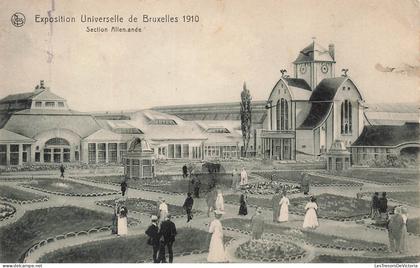 BELGIQUE - Bruxelles - Expositions Universelles 1910 - section allemande - Carte Postale Ancienne