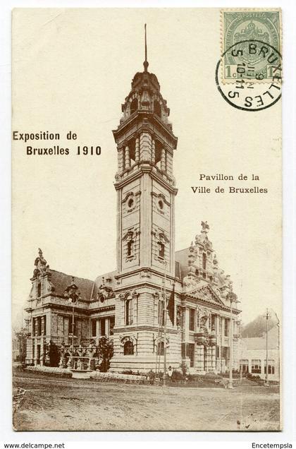CPA - Carte postale - Belgique - Bruxelles -Exposition de Bruxelles - Pavillon de la ville de Bruxelles - 1910  (CP2544)