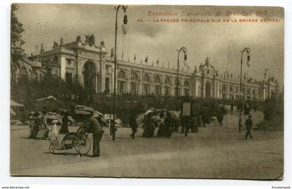 CPA - Carte postale - Belgique - Bruxelles - Expositions Universelles 1910 - La Façade principale (CP2556)