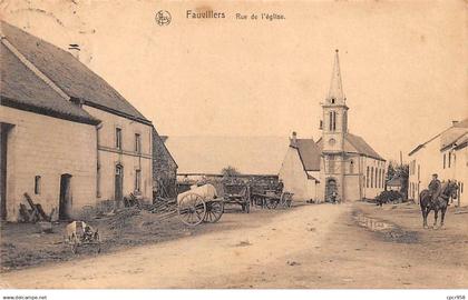 BELGIQUE - FAUVILLERS - SAN26419 - Rue de l'Eglise - Pli