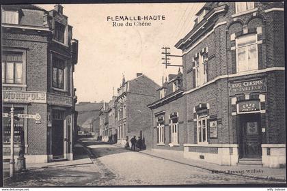 +++ CPA - FLEMALLE - HAUTE - Rue du Chêne - Café  //