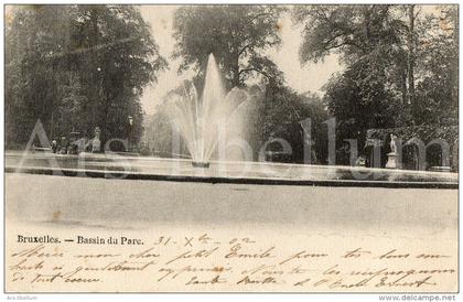 Postkaart / post card / carte postale / Bruxelles / Brussel / bassin du parc / 1903