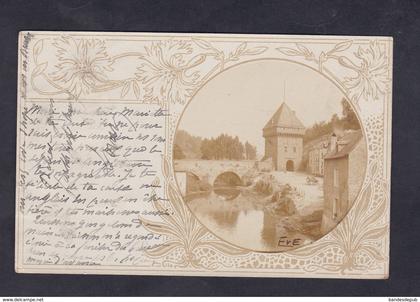 Carte photo écrite et postée de Gingelom décor Art Nouveau