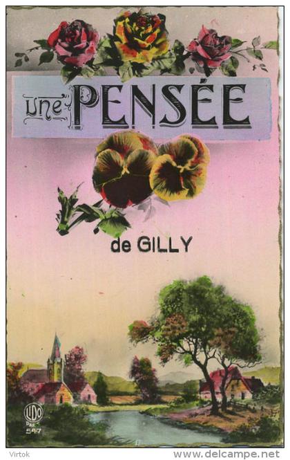 Gilly :  un pensée  ( ecrit avec timbre )