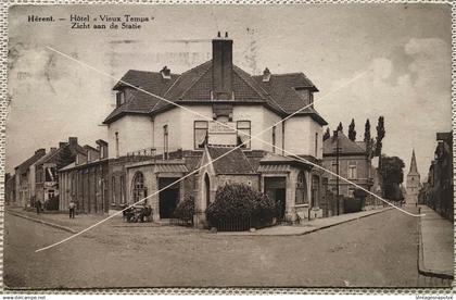 HERENT HÉRENT Hôtel Vieux Temps Zicht aan de Statie café restaurant PK CP édit Sempels-Caducque 1945 gepost