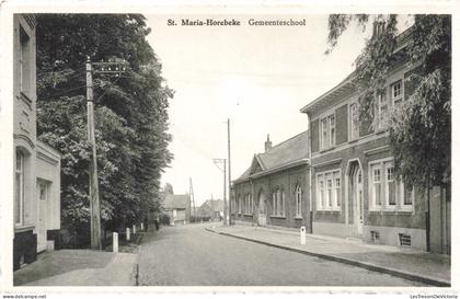 [-5%] BELGIQUE -  Hoorebeke Sainte Marie - Gemeenteschool - Carte Postale Ancienne