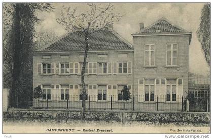 Kampenhout :  Kasteel Everaert  ( geschreven 1909 met zegel )