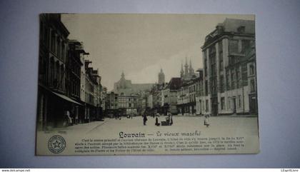 LOUVAIN Le Vieux Marché Animée Markt Leuven Brabant Flamand Flandre Carte Postale