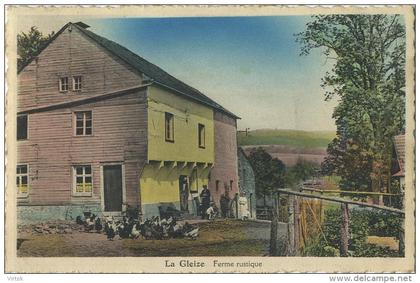 La Gleize : Ferme rustique  ( ecrit avec timbre )  kippen - poulets