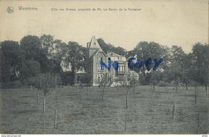 Waremme : villa des Ormes  ....................... ( ecrit 1910 avec timbre )