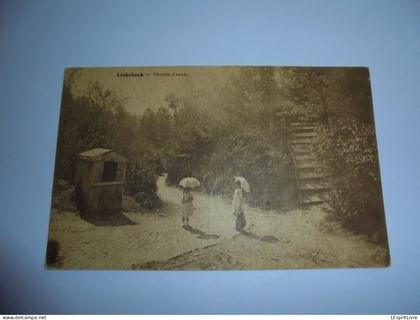 LINKEBEEK Chemin Creux Animée Brabant Flamand PK CPA Belgique Carte Postale Post Kaart Postcard