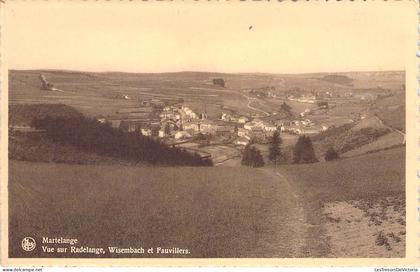 Belgique - Martelange - vue sur radelange wisembach et fauvillers - carte postale ancienne