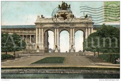 Postkaart / post card / carte postale / Bruxelles / Brussel / Arcades du Cinquantenaire / triomfboog Jubelpark / 1908