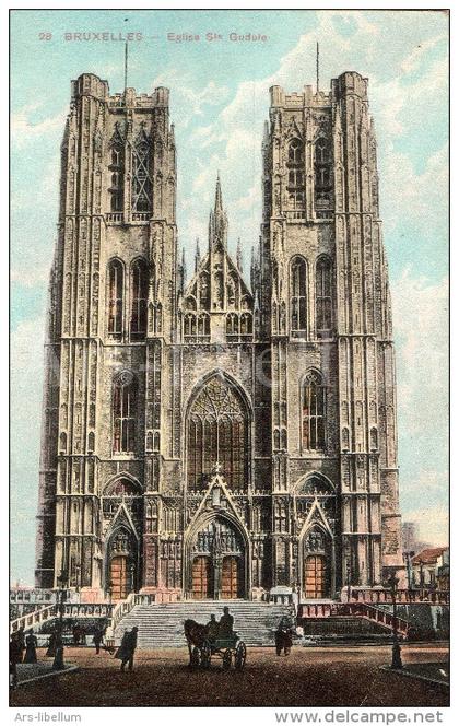Postkaart / post card / carte postale / Bruxelles / Brussel / Cathédrale Saints-Michel-et-Gudule / Kathedraal