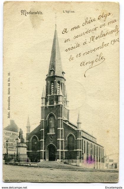 CPA - Carte Postale - Belgique - Morlanwelz - L'Eglise - 1902 (D12384)