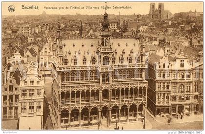 Postkaart / post card / carte postale / Bruxelles / Brussel / panorama pris de Hôtel de ville / stadhuis
