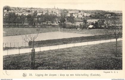 BELGIQUE - Ligging der dorpen : dorp op een tixhe helling (Evelette) - Carte Postale Ancienne