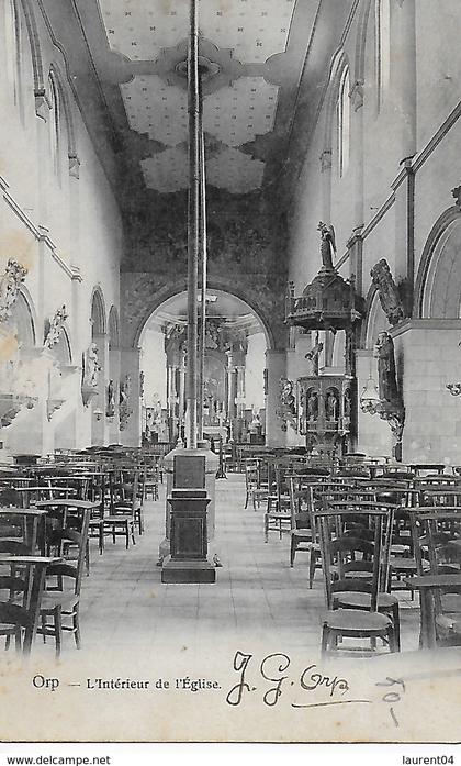 ORP-JAUCHE. ORP. L'INTERIEUR DE L'EGLISE