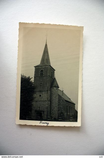 Havay Quévy   CARTE PHOTO de l'église  (format CPA)