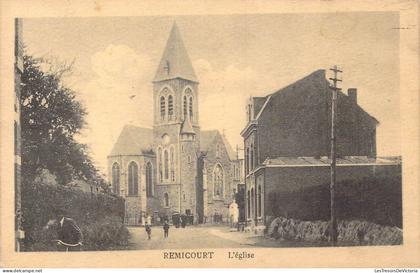 [-50%] BELGIQUE - Remicourt - L'église - Carte postale ancienne