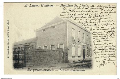 Sint-Lievens-Houtem   Hauthem Saint Liévin  De gemeenteschool  L'Ecole communale      Edit D Hendrix Antwerpen