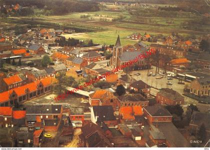 Lente 1985 - centrum met zicht op kerk school en Calvenne - Tremelo