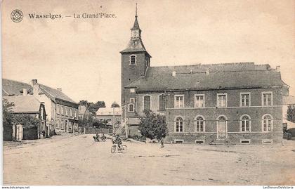 [-50%] Belgique - Wasseiges - La grand'lace - Clocher - Animé - Vélo -  Carte Postale Ancienne