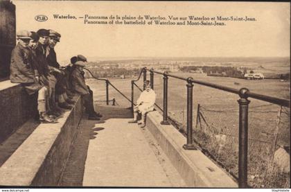 CPA Belgique Waterloo Panorama de la plaine de Waterloo Vue sur Waterloo et Mont St Saint jean Groupe d'enfants YT 299