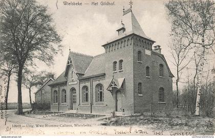 BELGIQUE - Wielsbeke - Het Gildhof - cour - porte - bâtiment - Uitg Wwe Blomme Callens - 1912 - Carte postale ancienne