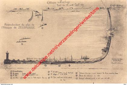 Reproduction du plan de l'Attaque de Zeebrugge - Zeebrugge